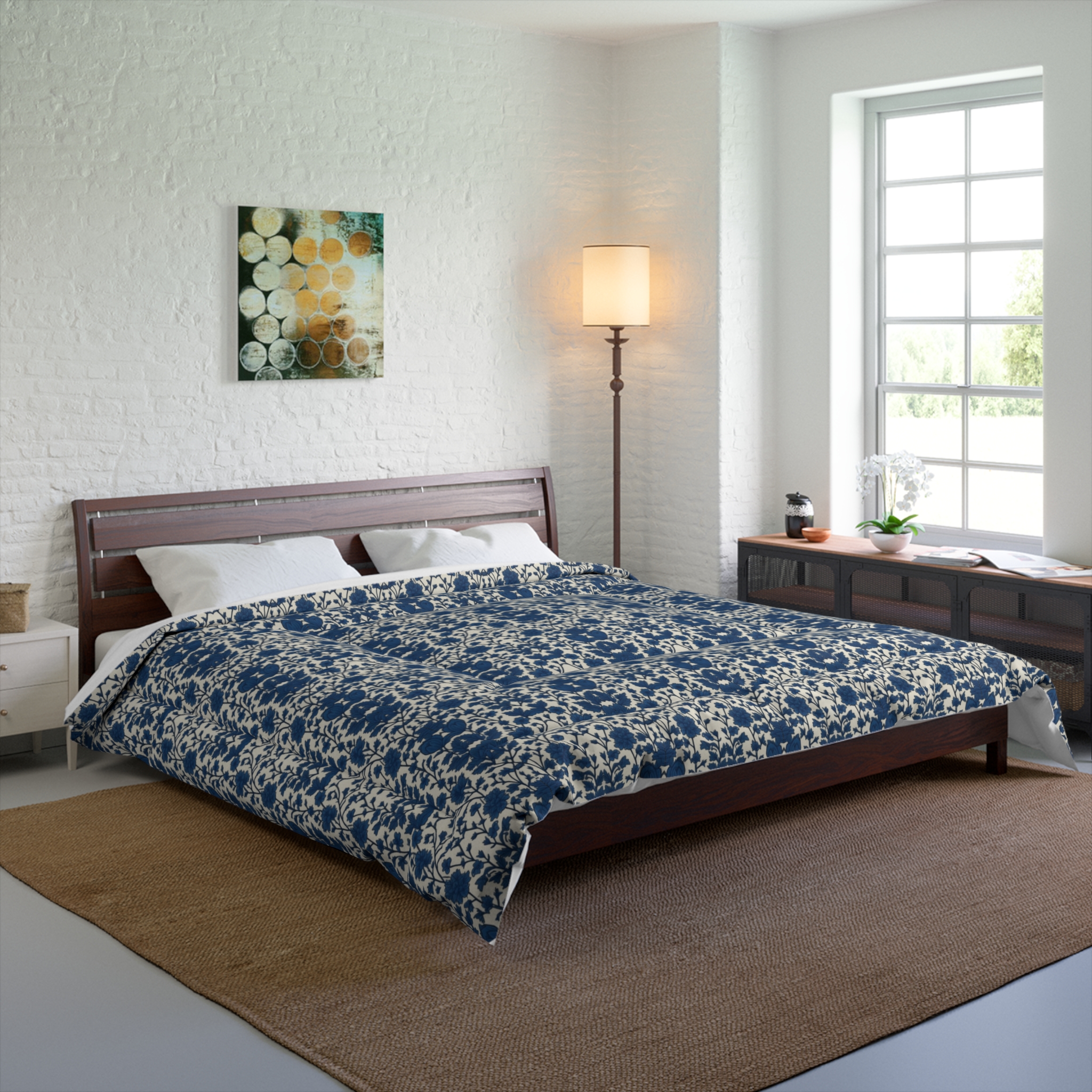 Dark Blue Flower Comforter (HLC0011) - Image 2