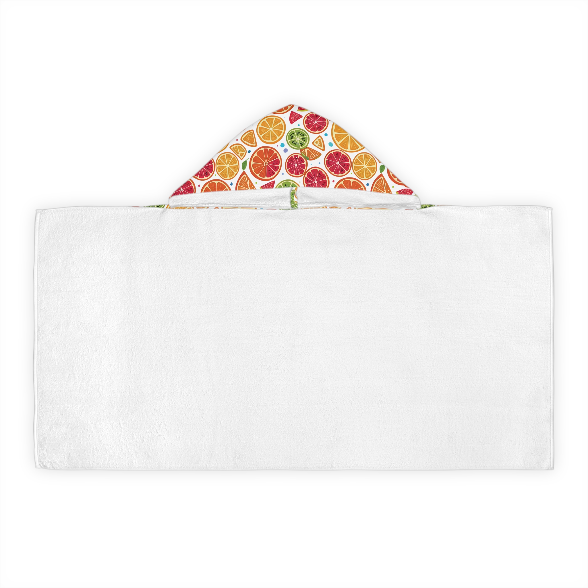 Citrus Print Youth Hooded Towel - Fun and Cozy Bath Essential for Kids (HLKT0004) - Image 2