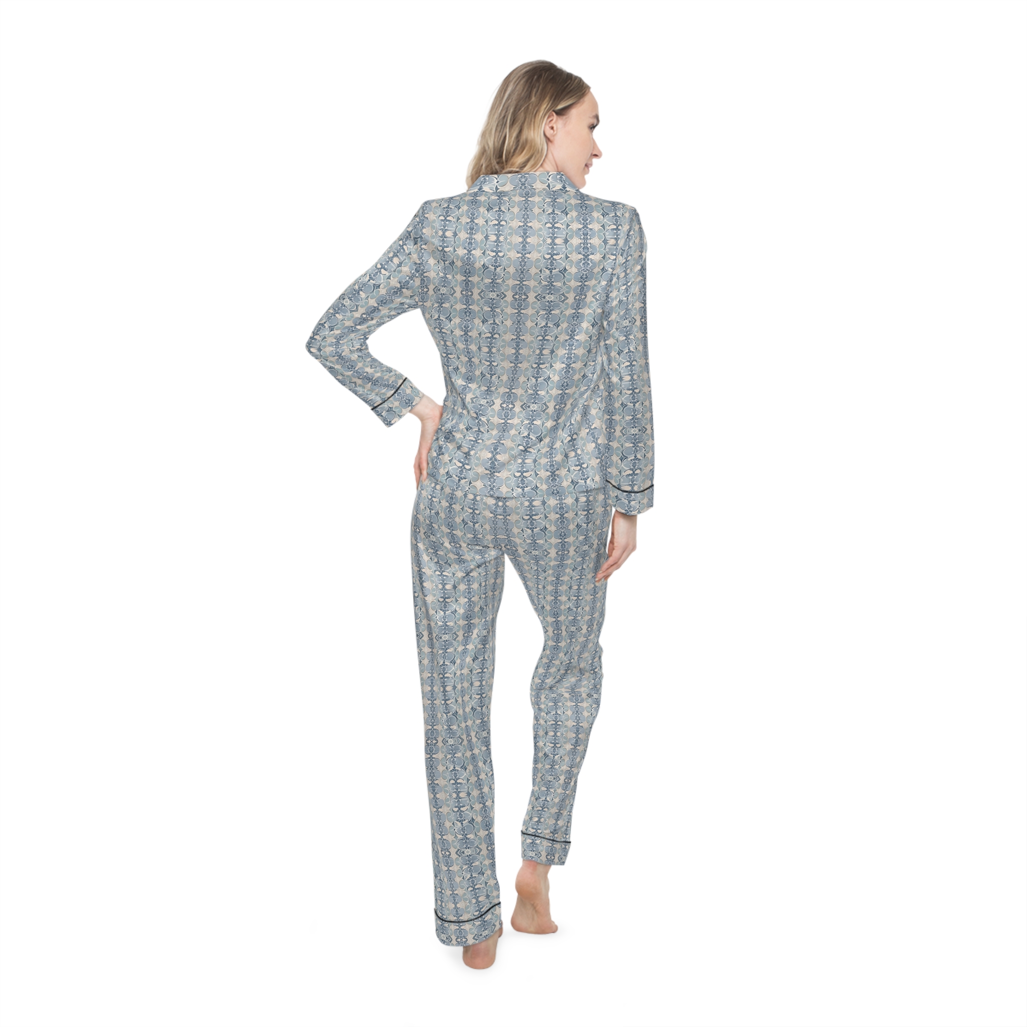 Tides Women's Satin Pajamas (HLPJ0084) - Image 4