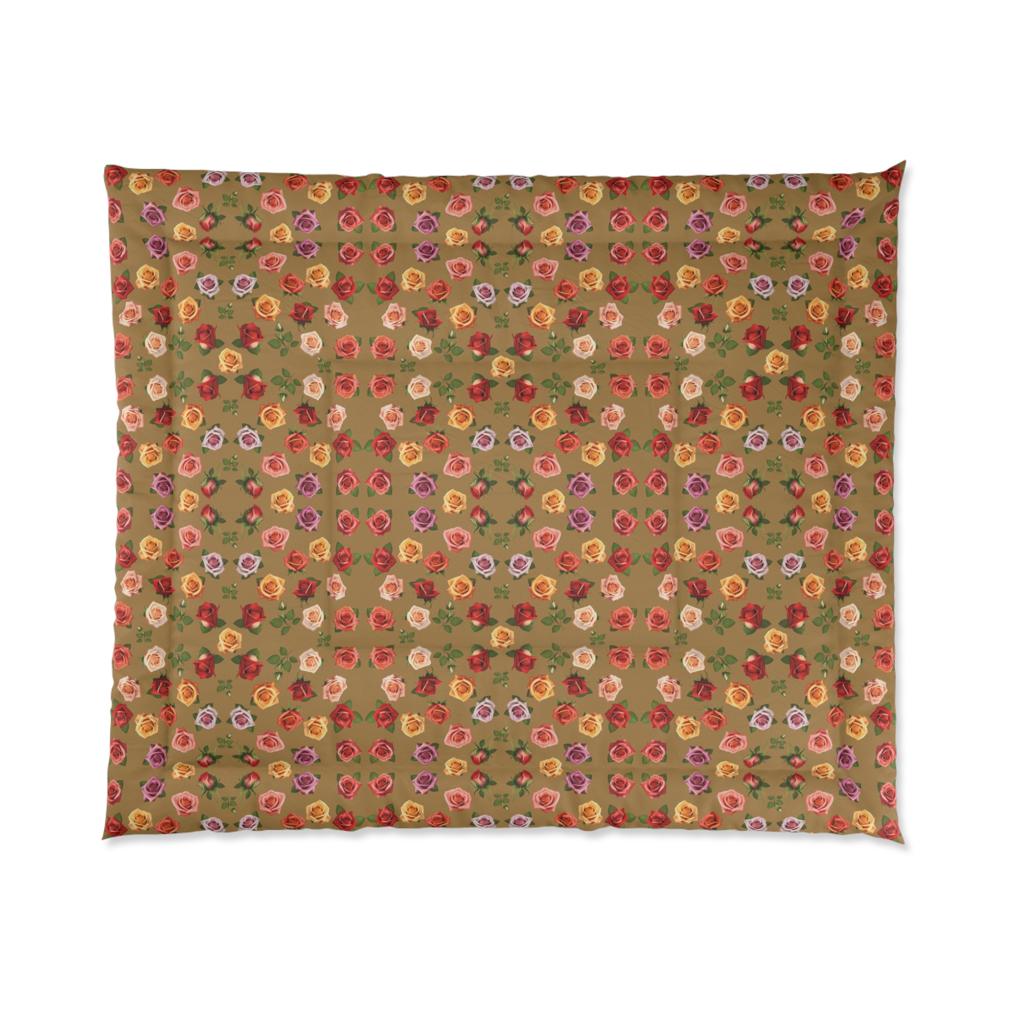 Light Brown Rose Comforter (HLC0018)
