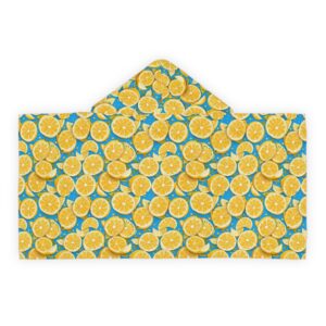 Lemon Slice Youth Hooded Towel - Fun Summer Bathing Accessory (HLKT0008)