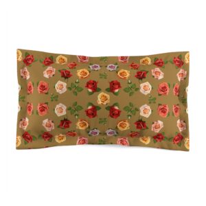 Light Brown Rose Microfiber Pillow Sham (HLPS0018)