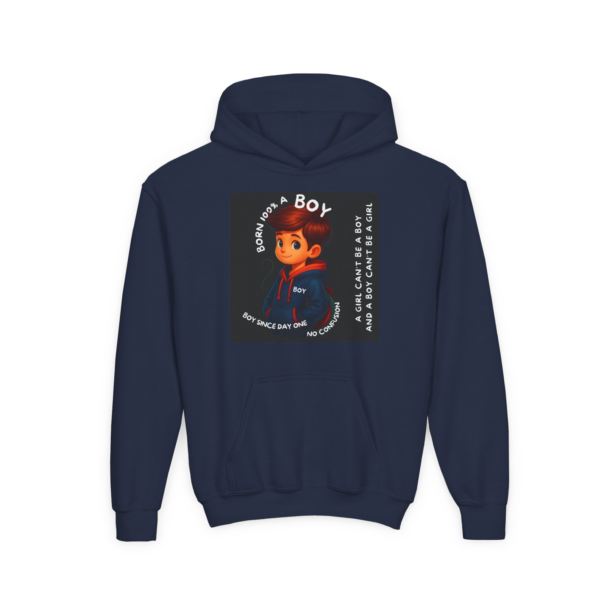 Boy Kids Hoodie - Sweatshirt, Boy is not a Girl - Image 23