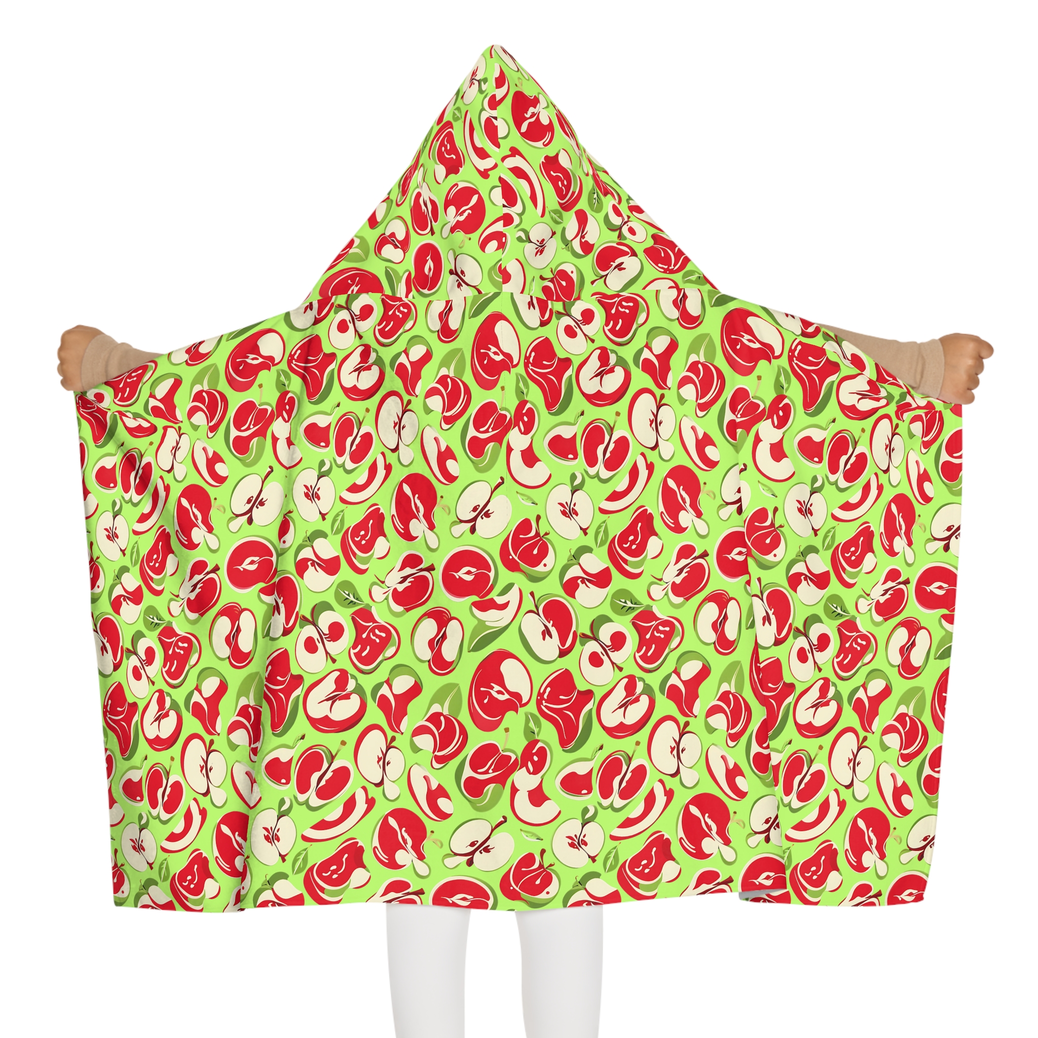 Apple Youth Hooded Towel with Fruit Design (HLKT0016) - Image 4