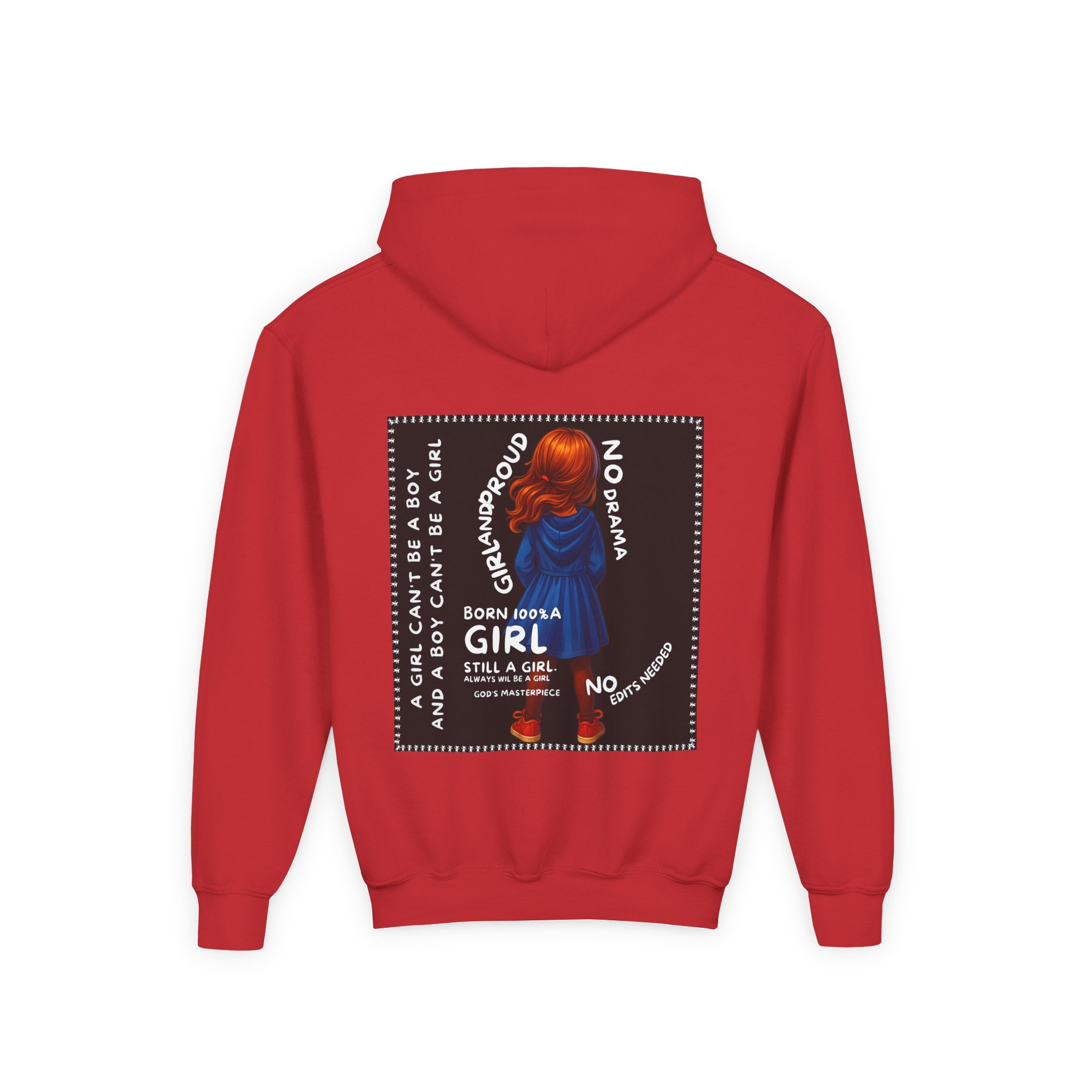Girl Kids Hoodie - Sweatshirt -Girl is not a boy. - Image 32