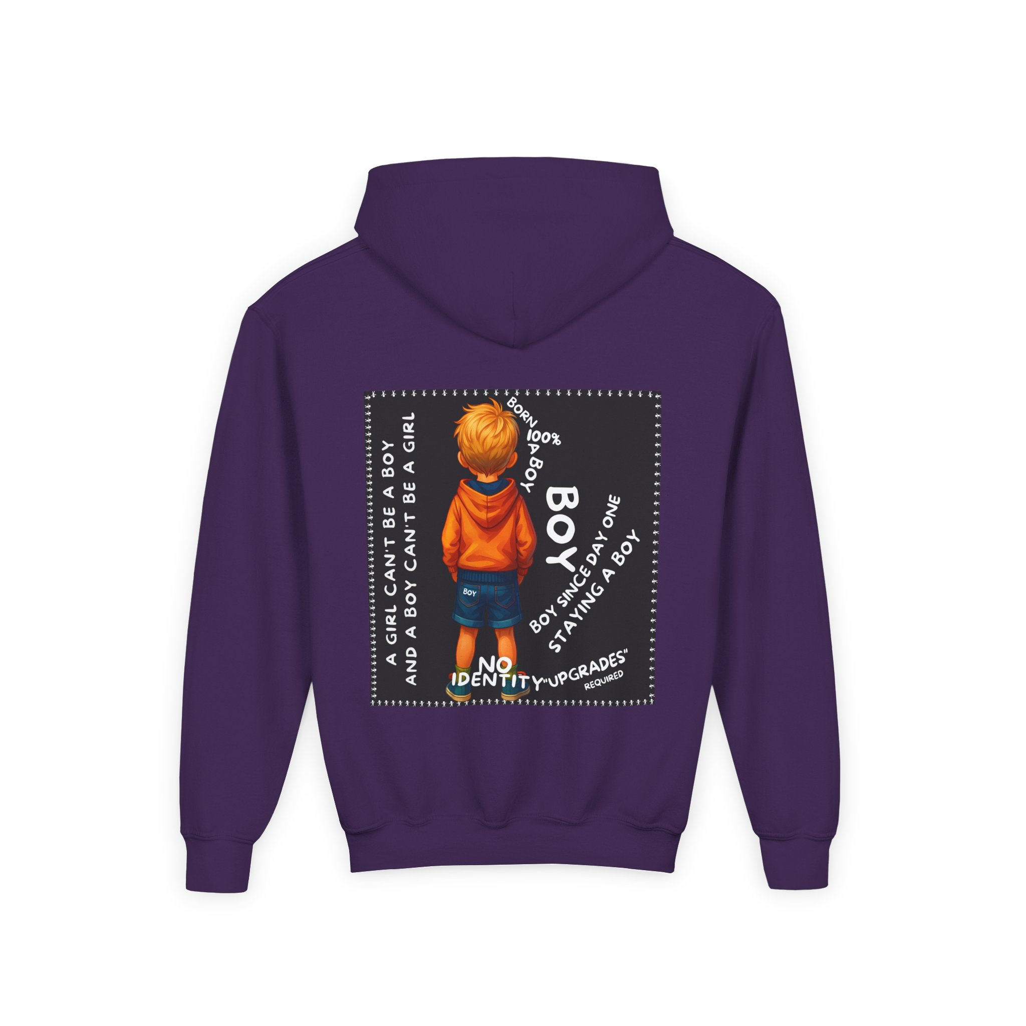 Boy Kids Hoodie - Sweatshirt, Boy is not a Girl - Image 26
