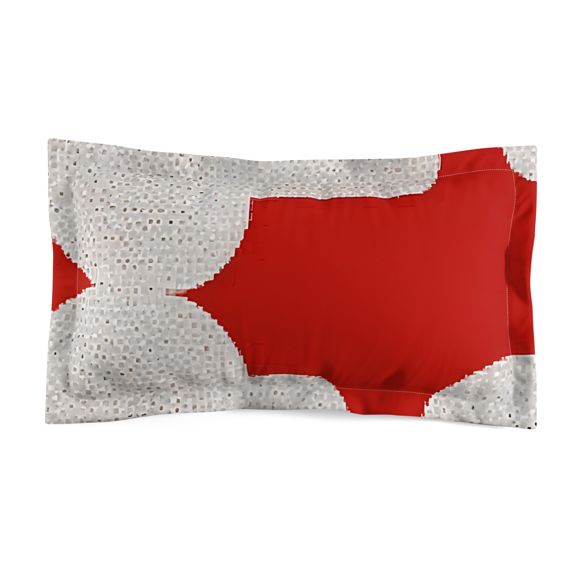 Large red pattern Microfiber Pillow Sham (HLPS0026)